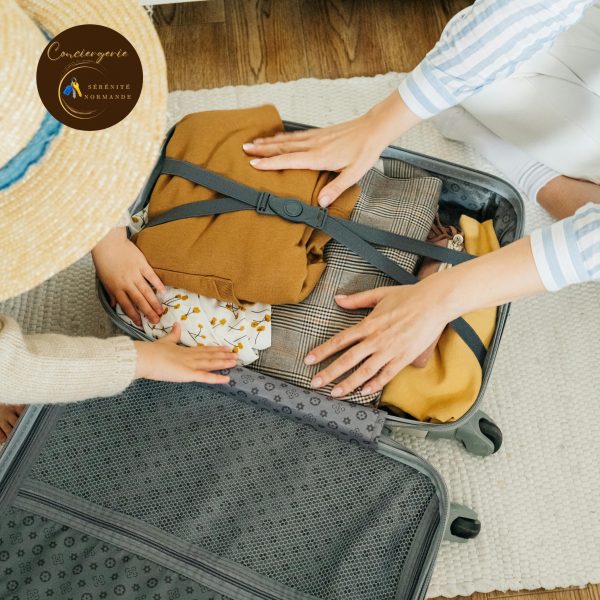 Préparation valise location courte durée Normandie accueil voyageur